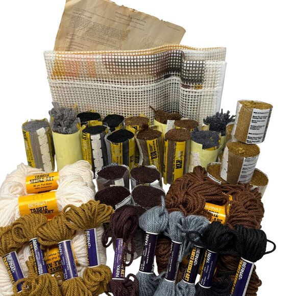 Bernat Eclipse Hi-Lo Latch Hook Kit 24" x 40" Wall Hanging Craft 1977 - Picture 4 of 16